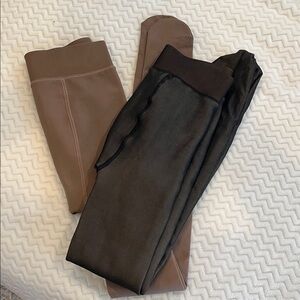 Brown and Black Tights Set